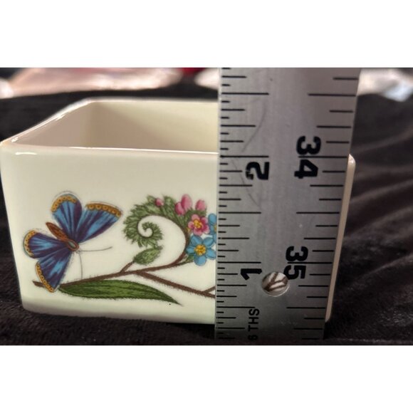 Portmeirion Botanic Garden Square Ceramic Trinket Box With Lid - Picture 9 of 9